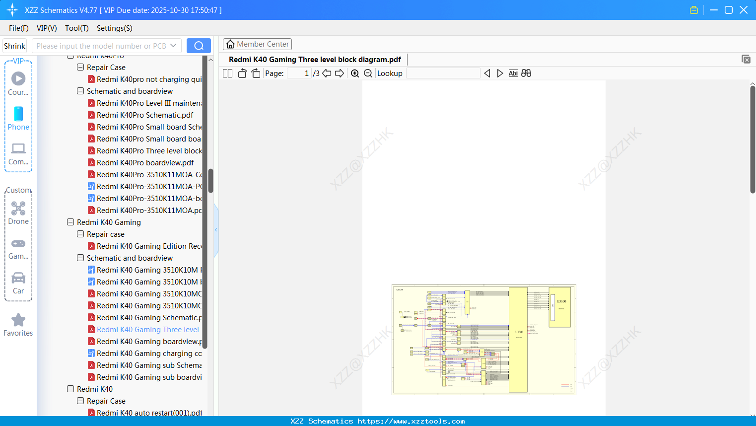 Xiaomi Redmi K40 Gaming Three Level Block Diagram
